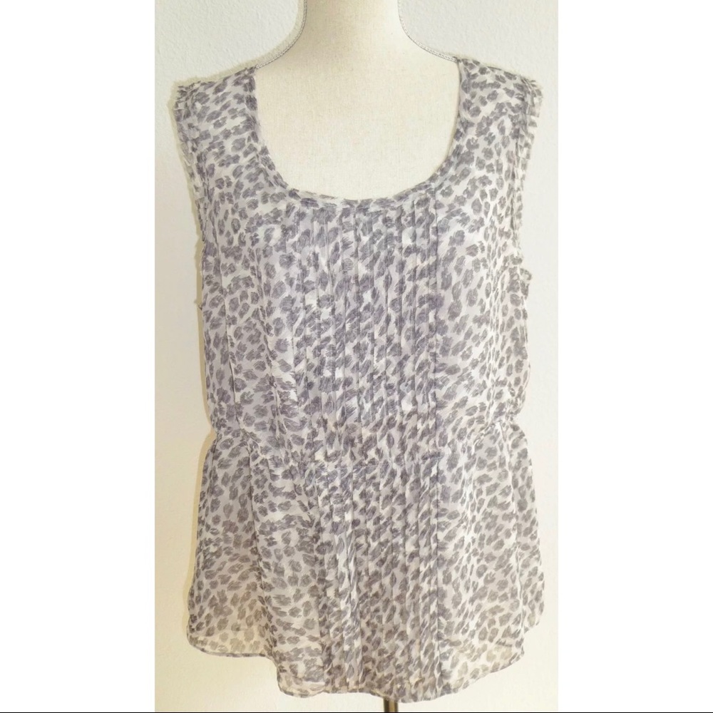 NEW Banana Republic Size XL Gray Animal Print Tank
